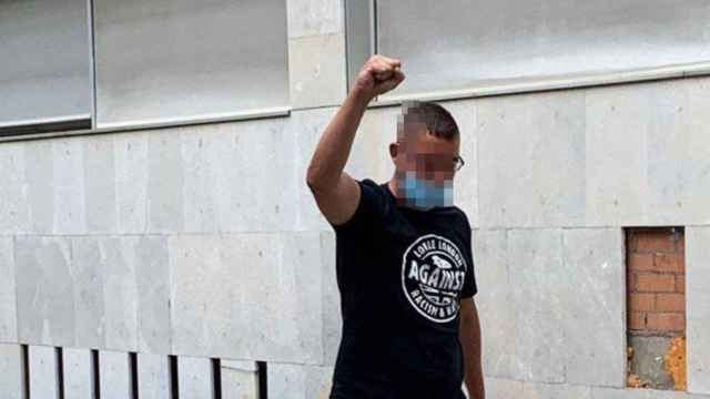 Óscar, el detenido por los cortes de la AP-7 en Salt, tras su puesta en libertad / ALERTA SOLIDÀRIA