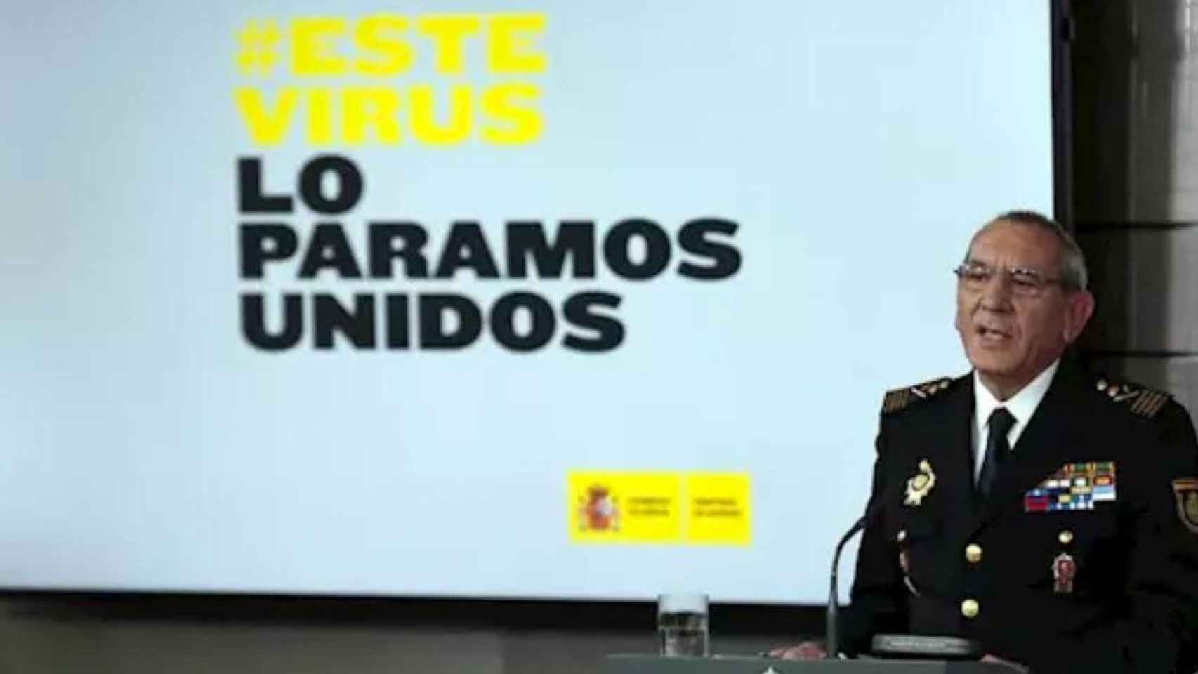 El director adjunto operativo (DAO) de la Policía, José Ángel González, durante su comparencencia sobre el Covid-19/ MONCLOA