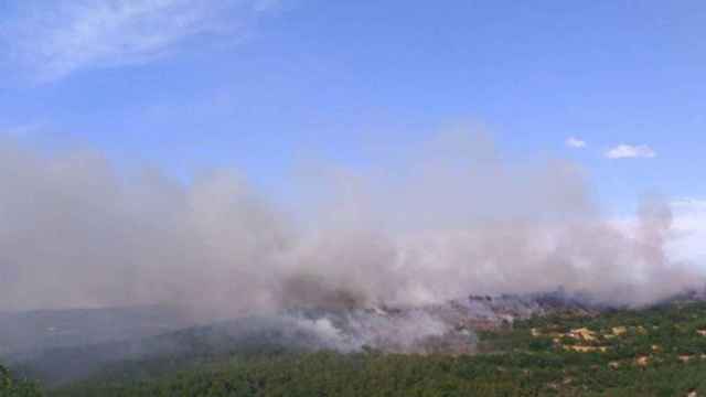 Imagen aérea del incendio de Biosca (Lleida) / CG