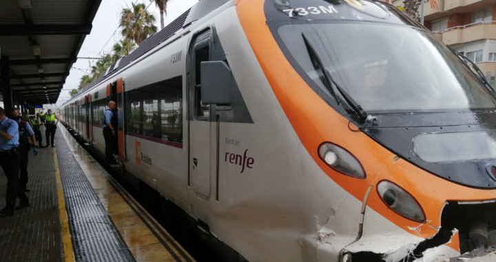 Tren accidentado en Mataró / MOSSOS D'ESQUADRA