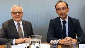 El gerente de Grupo Plimon, Juan Carlos Lascorz (i), y el presidente de COFIDES, Salvador Marín / Plimon