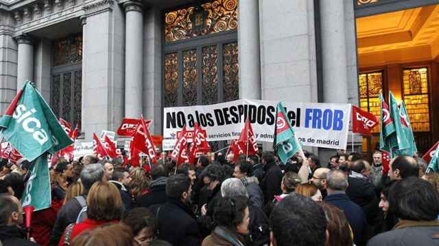 El ERE de la plantilla de Bankia ha generado numerosas manifestaciones de protesta / EFE