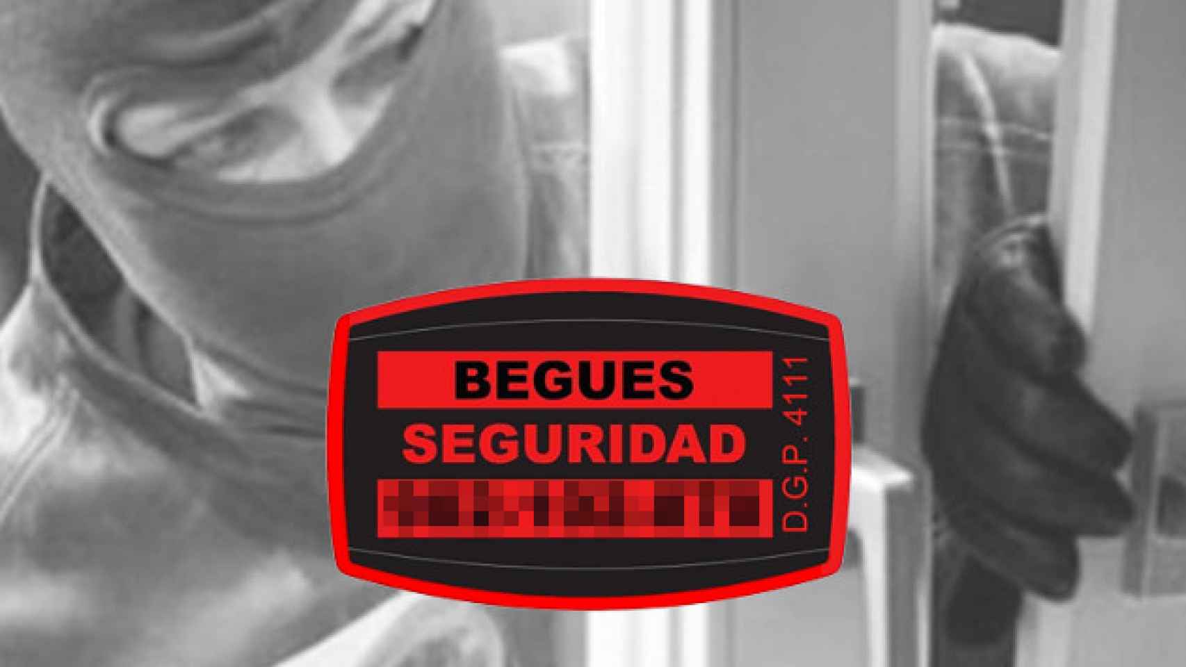 Captura web de Begues Seguridad de Gavà, prestadora de servicios de vigilancia.