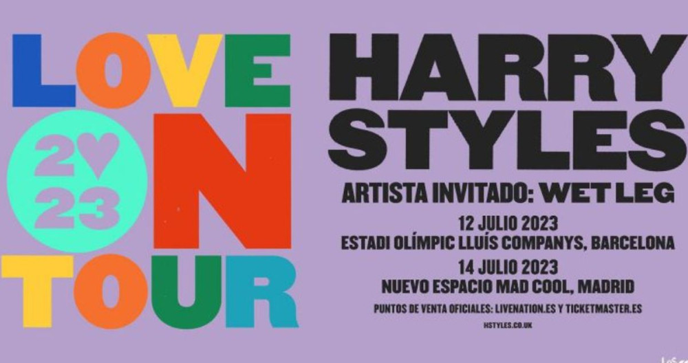 Cartel de los conciertos de Harry Styles en España en julio de 2023 / LIVE NATION