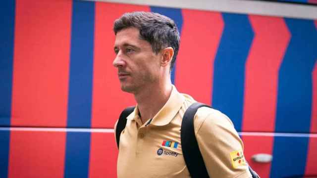 Robert Lewandowski, en el viaje del Barça a la ciudad de Dallas / FCB