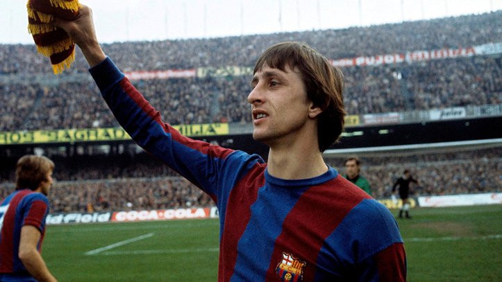 Johan Cruyff, en la temporada 1973-74, con la camiseta del Barça