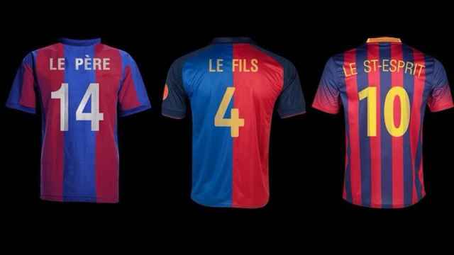 Camisetas de Cruyff, Guardiola y Messi