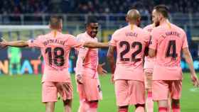 Malcom se reivindica en el Barça con un gol frente al Inter de Milán / EFE