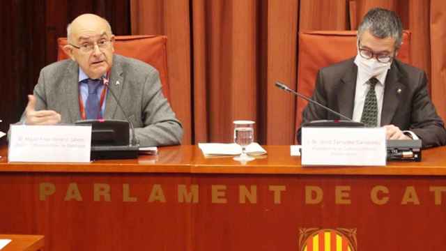 Miquel Àngel Gimeno, director de la Oficina Antifraude, en el Parlament / CEDIDA