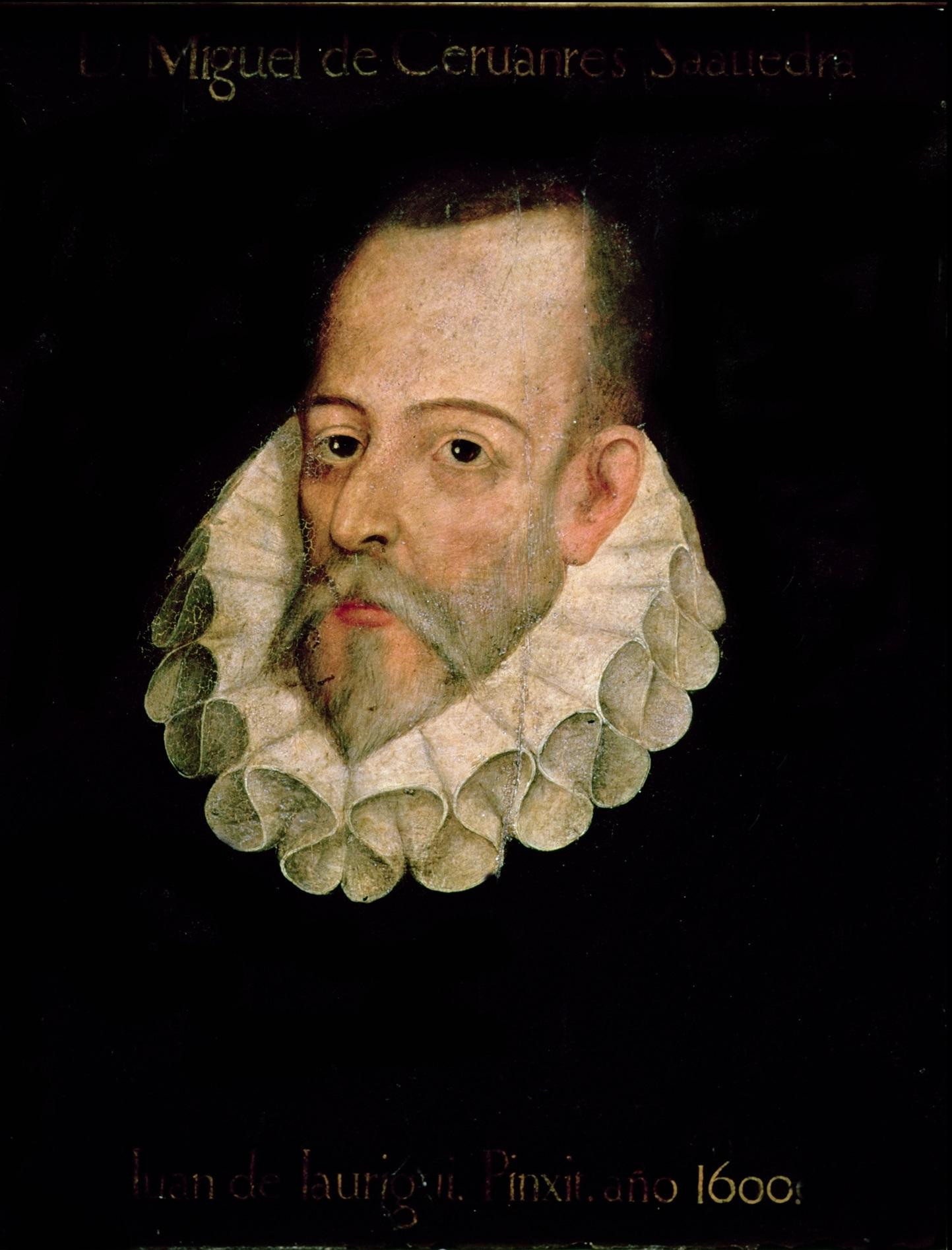 Miguel de Cervantes retratado por Jáuregui, cervantes y sus periferias