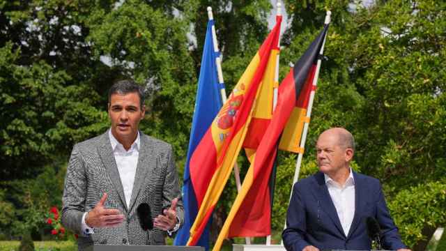 El presidente del Gobierno Pedro Sánchez y su homólogo alemán Olaf Scholz, que presiden este miércoles la cumbre hispano-americana / EUROPA PRESS