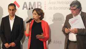 Ada Colau, alcaldesa de Barcelona y presidenta del AMB, en un acto de la institución / EP