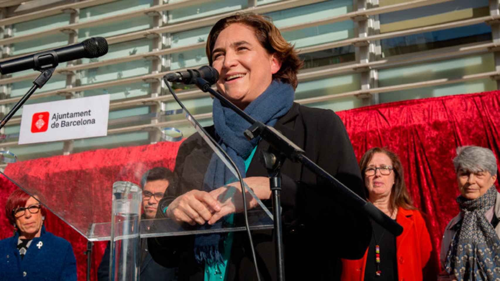 Ada Colau, alcaldesa de Barcelona, en una comparecencia pública anterior / EP