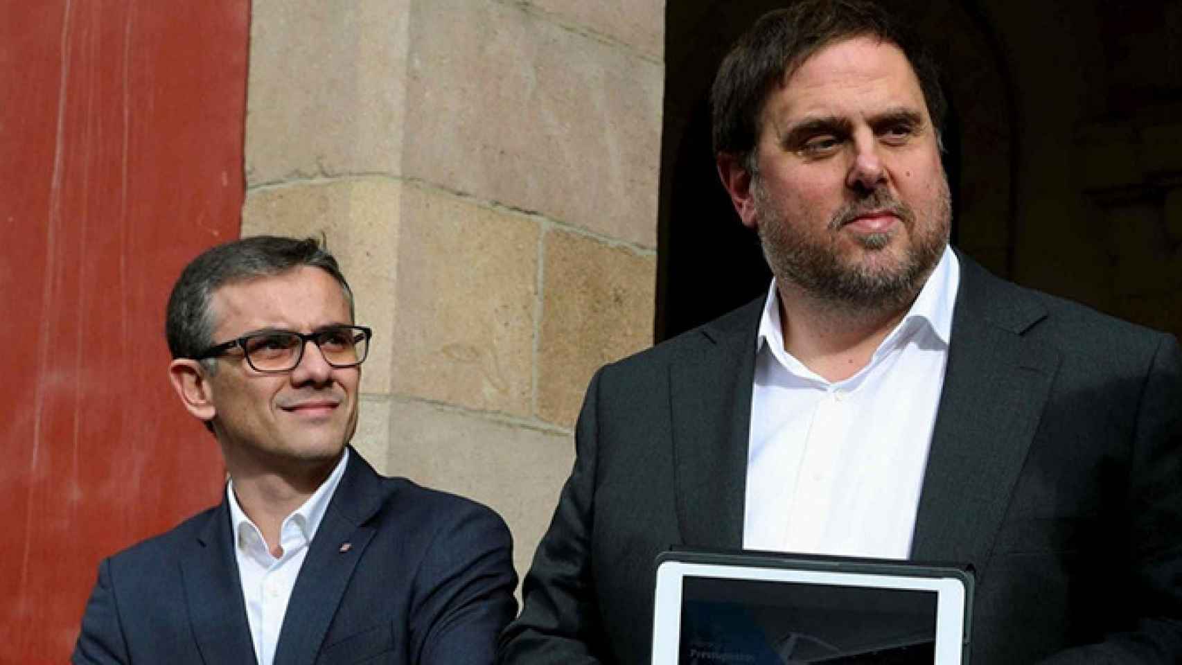 El ex secretario general de Economía Josep Maria Jové junto a Oriol Junqueras / EFE