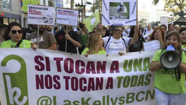 Imagen de archivo de una movilización de Las Kellys de Barcelona / KELLYS