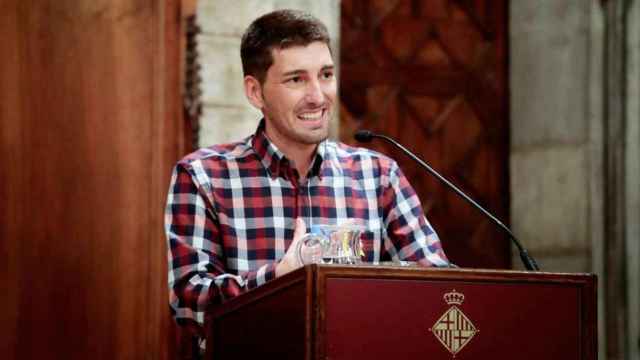 Oriol Mitjà, infectólogo catalán, durante la recepción del Premio Internacional Alfonso Comín en Barcelona / CG