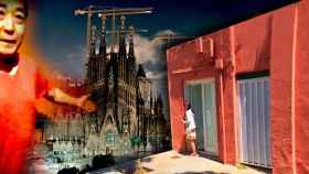 Imágenes del prostíbulo ubicado cerca de Sagrada Familia de Barcelona. A la izquierda, 'el chulo'.
