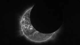 Un eclipse visto desde el espacio