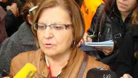 Antonia Gil, secretaria general de USOC de 1998 a 2013 en la huelga general de noviembre de 2014.