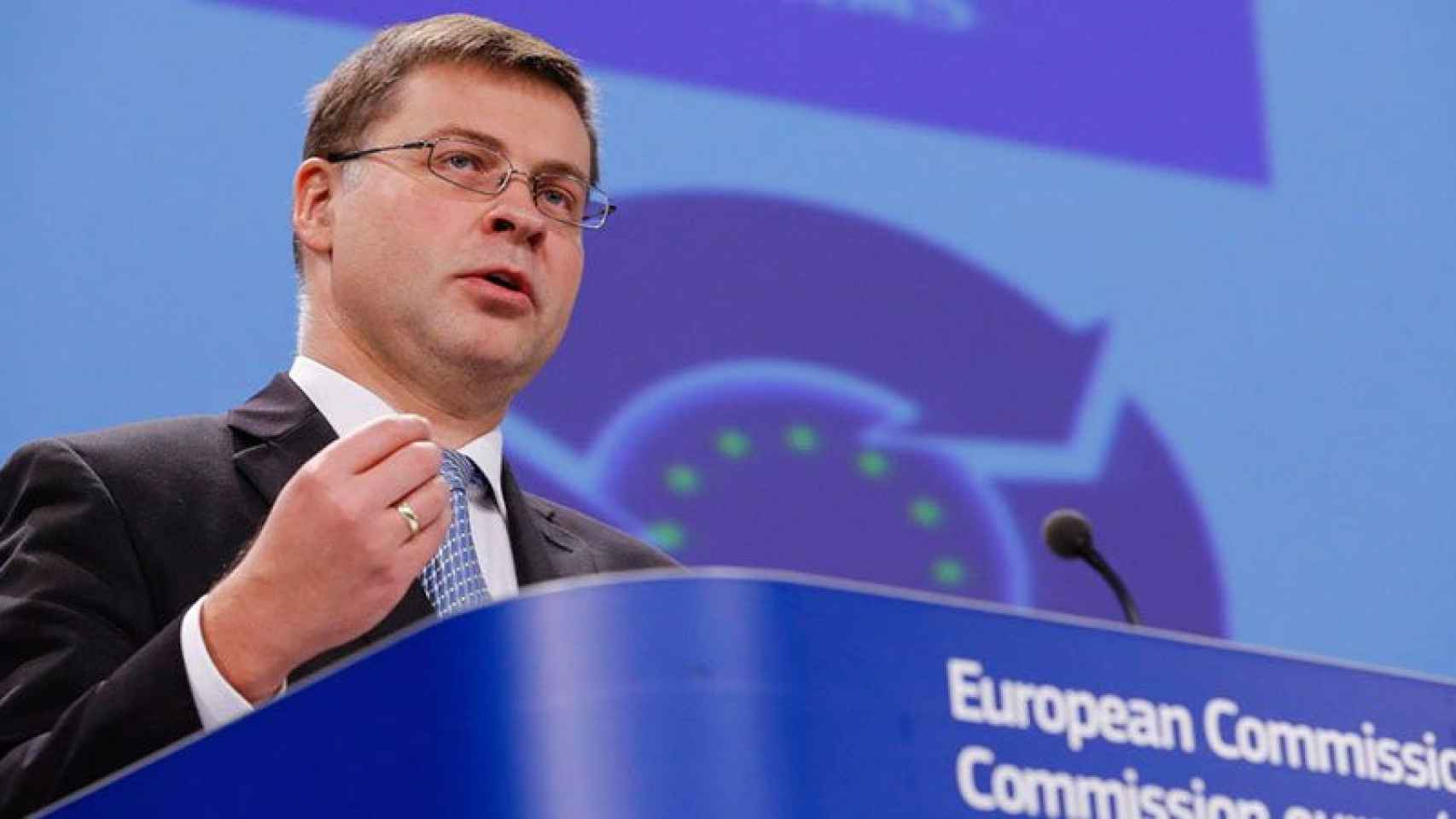 El vicepresidente de la Comisión Europea, Valdis Dombrovskis, en una imagen de archivo.