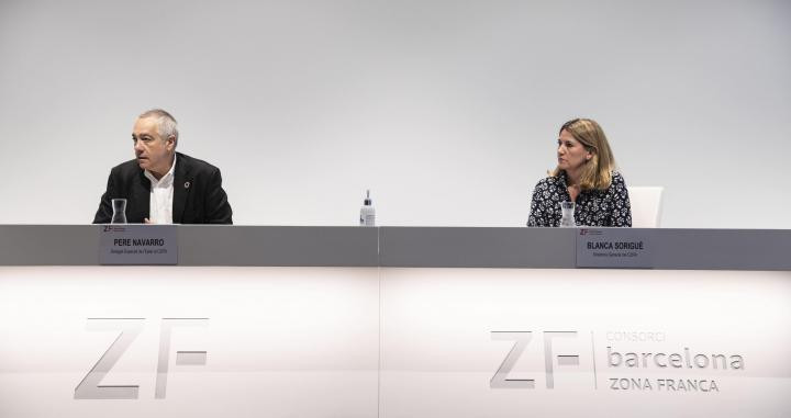Pere Navarro y Blanca Sorigué, en el Consorci de la Zona Franca / CZF