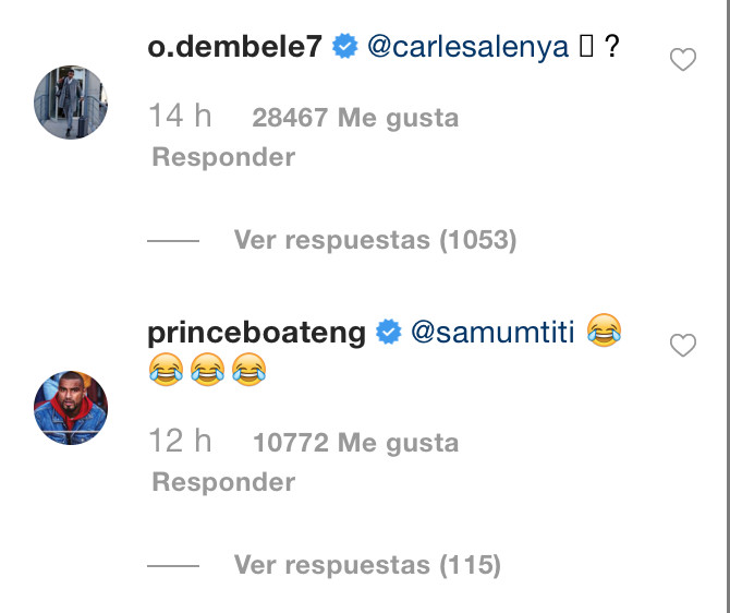 Boateng y Dembelé se ríen de la cresta de Vidal