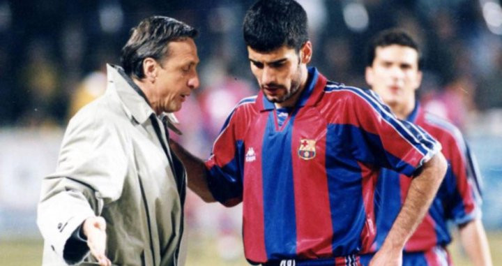 Johan Cruyff y Pep Guardiola / EFE