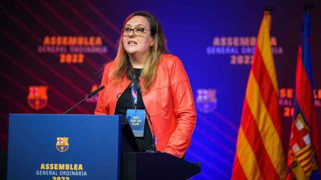 Elena Fort, en la asamblea de socios compromisarios del Barça del ejercicio 21-22 / FCB