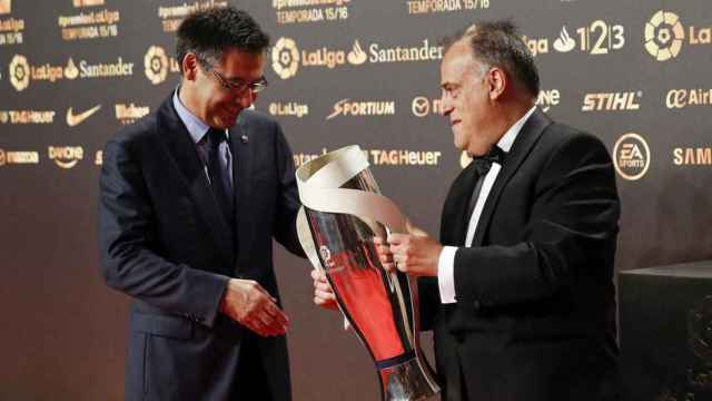 Bartomeu y Tebas en un acto de la Liga / EFE