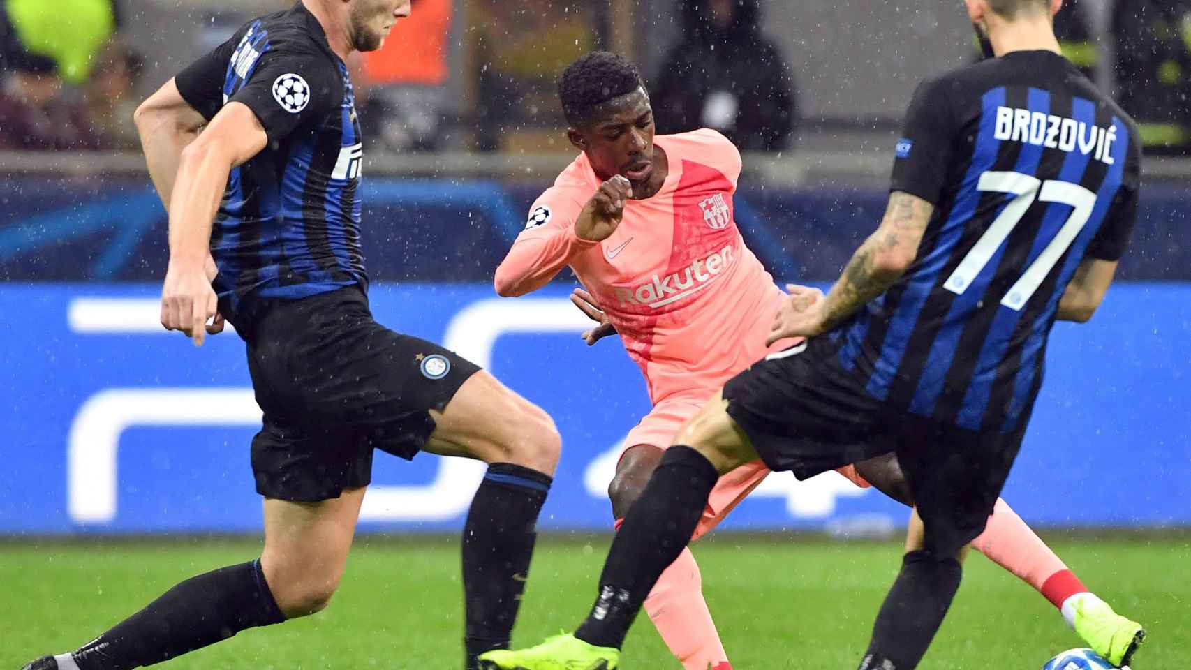 Una foto de Dembelé durante el partido contra el Inter de Milán / EFE