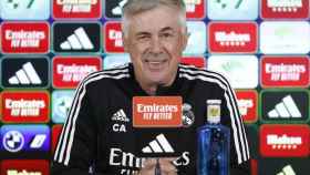 Carlo Ancelotti, durante una rueda de prensa con el Real Madrid / EFE