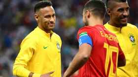 Neymar y Hazard en el Brasil Bélgica del pasado Mundial / EFE