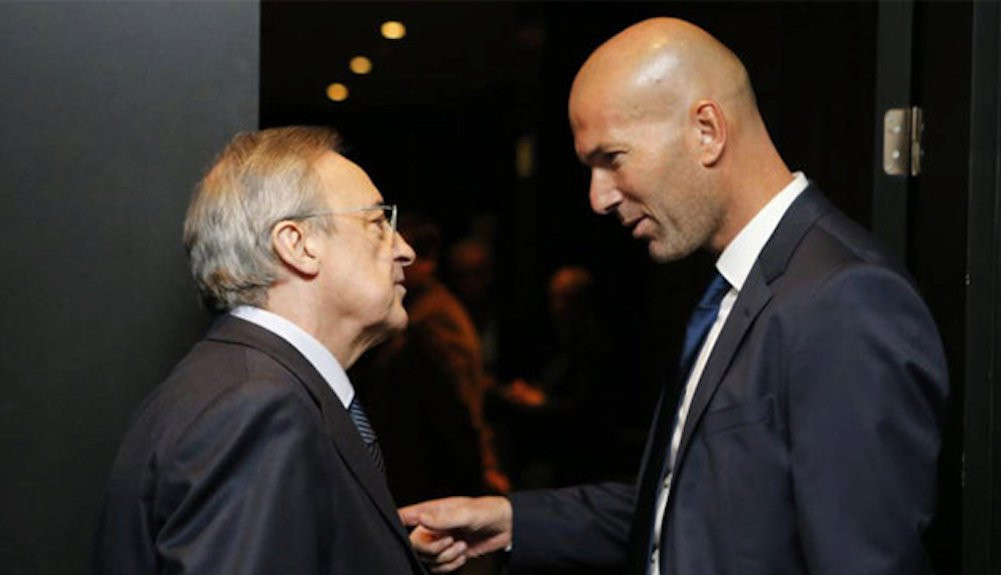 Una foto de Florentino Pérez y Zinedine Zidane
