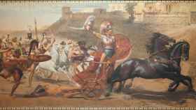 'El triunfo de Aquiles'. Fresco del palacio de Aquileón (Corfú) / FRANZ VON MATSCH