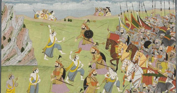 Una pintura del Mahabharata