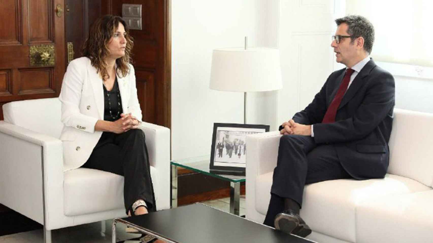 La consejera de Presidencia, Laura Vilagrà, y el ministro de Presidencia, Félix Bolaños / GENCAT