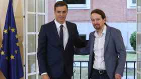 Pedro Sánchez, del PSOE, y Pablo Iglesias, de Unidas Podemos, en una imagen de archivo / EFE