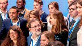 El presidente del Gobierno, Mariano Rajoy, en la convención nacional del PP hoy sábado / EFE
