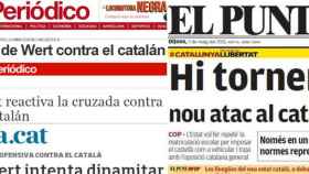 'El Periódico', 'El Punt Avui' y 'Ara', algunos medios más beligerantes contra el bilingüismo escolar
