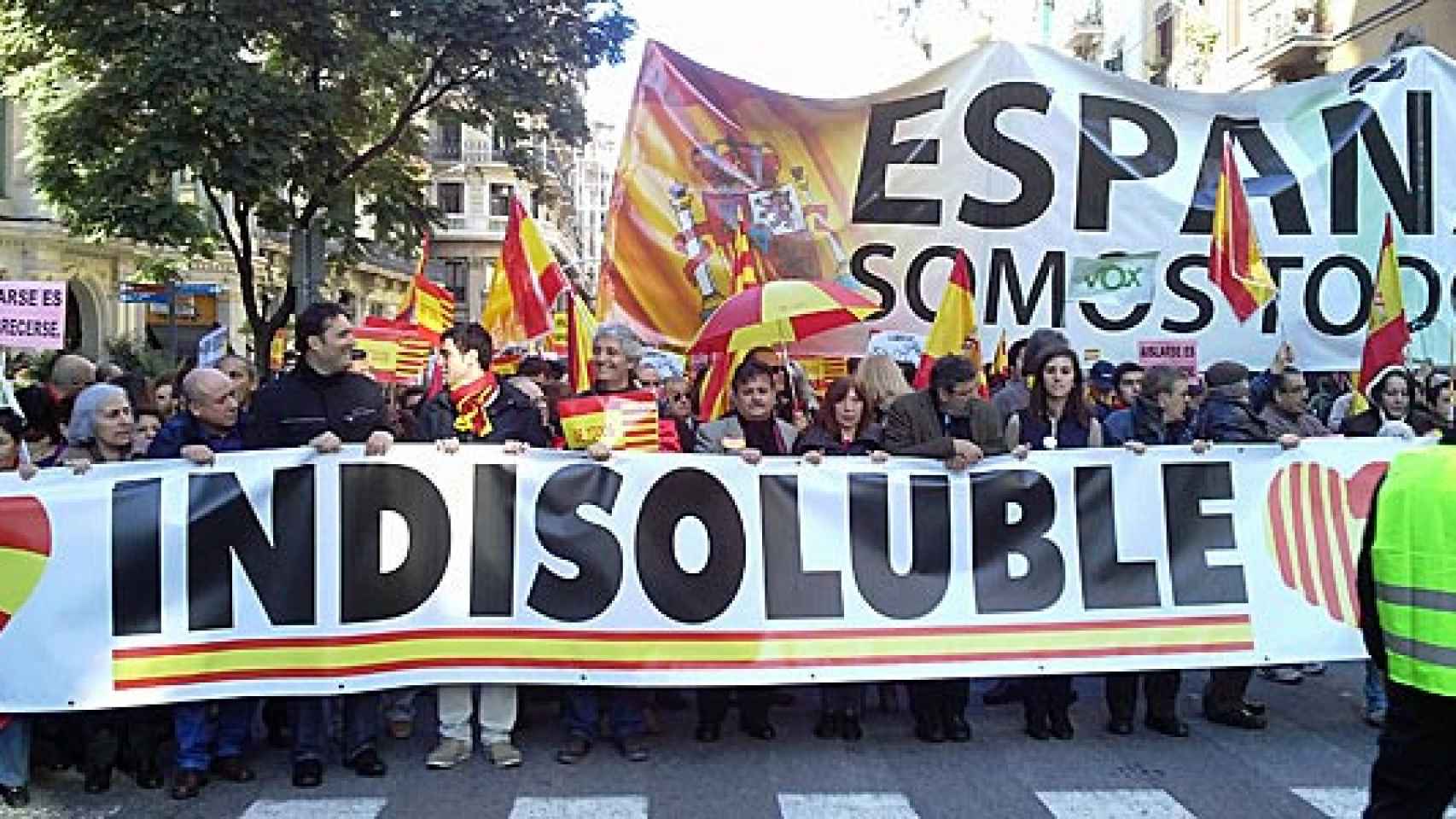 Manifestación en Barcelona en defensa de la Constitución y de la unidad de España