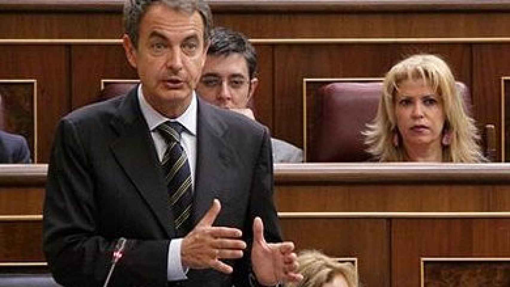 José Luis Rodríguez Zapatero, en una intervención en el Congreso, durante su etapa de presidente del Gobierno