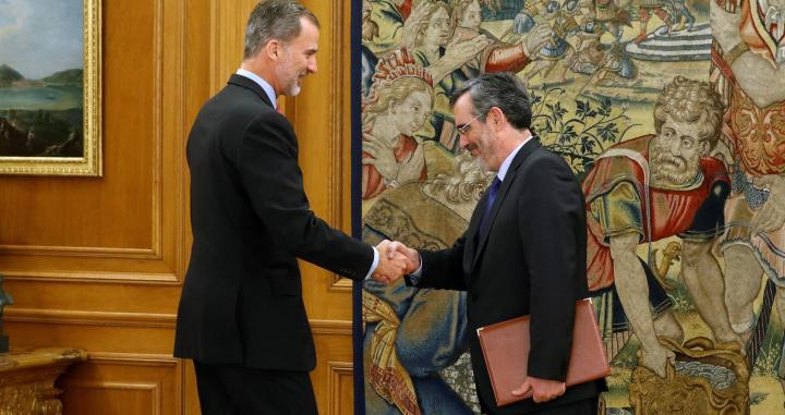 El rey Felipe recibe al presidente del Senado Manuel Cruz  / EUROPA PRESS