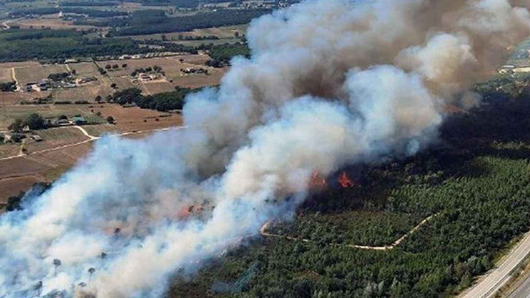 Uno de los incendios forestales de Cataluña de 2020 / BOMBERS