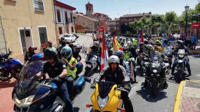 Concentración de motoristas en Zaratán (Valladolid) para una de sus manifestaciones / EUROPA PRESS