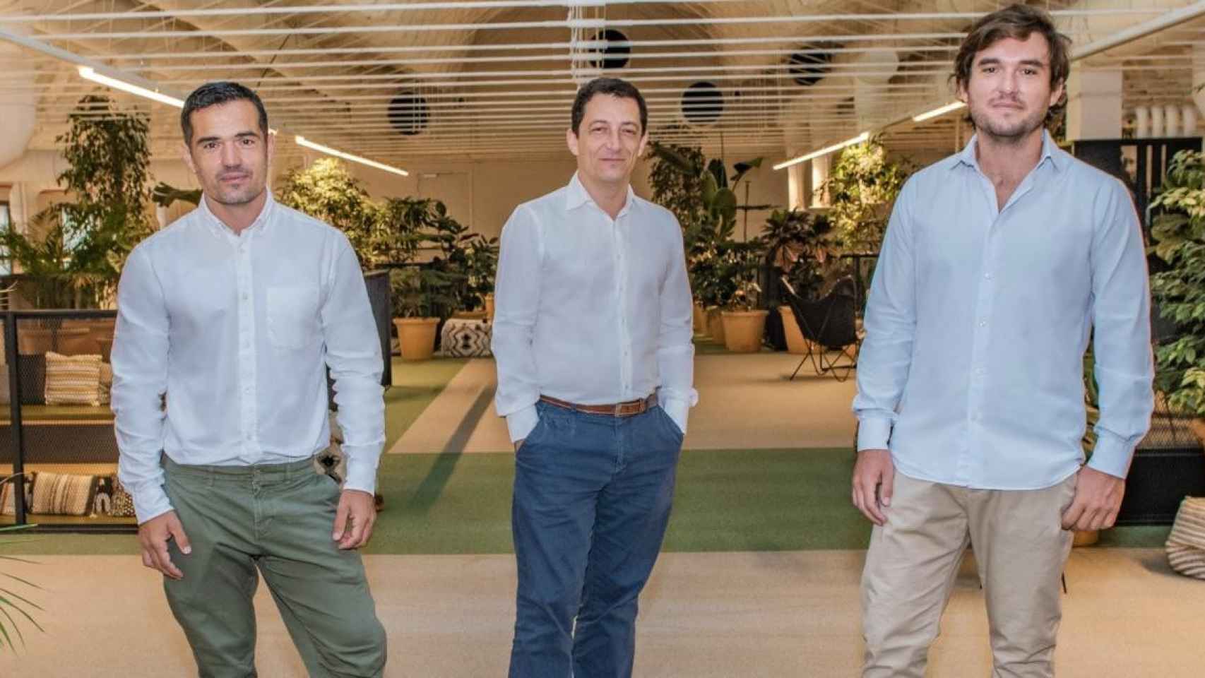 Los fundadores de Nutual de izquierda a derecha: Iñaki Merino, Javier Chivite y Álvaro Tornel / CEDIDA