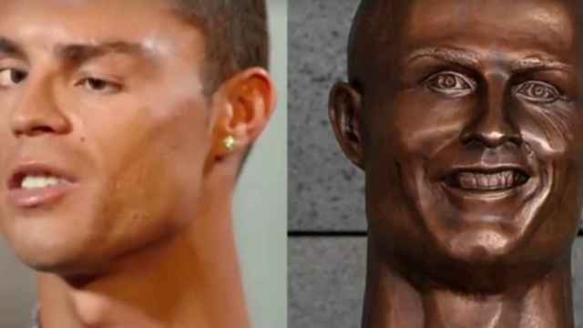 El montaje de Cristiano Ronaldo y su busto