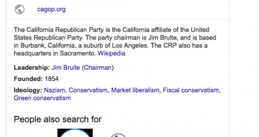 Google cataloga como nazis al Partido Republicano de California / NEWSBUSTERS