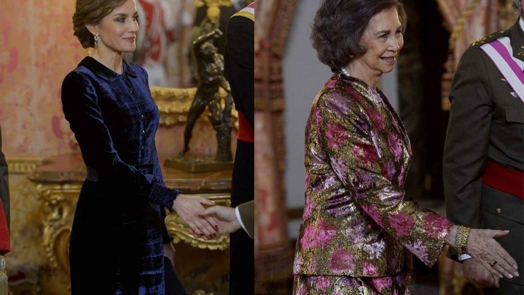 Las reinas Letizia y Sofía con atuendos muy diferentes / EUROPA PRESS