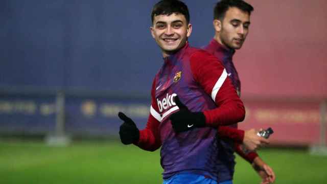 Pedri, en el entrenamiento del Barça el día de los Santos Inocentes / FCB