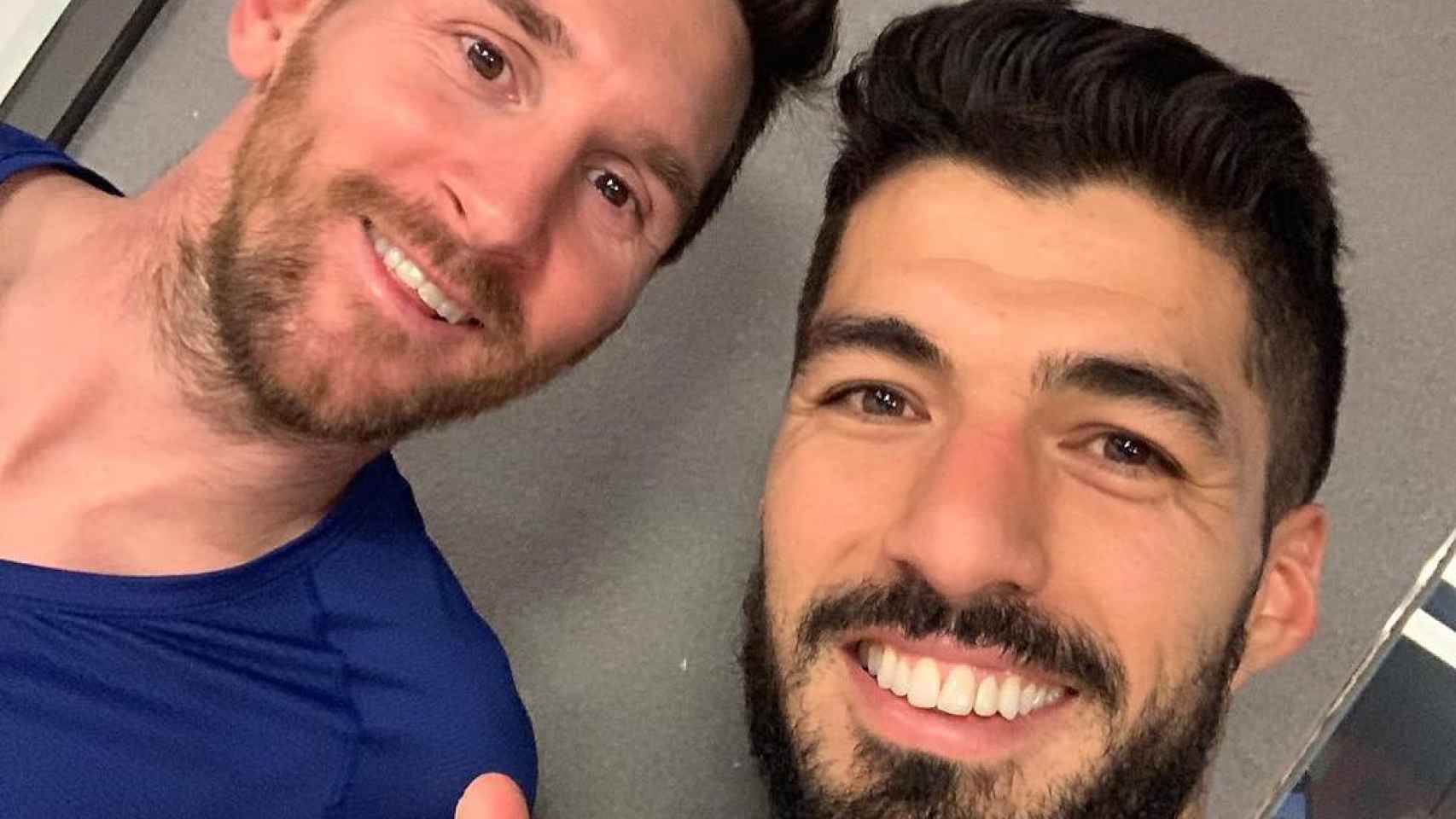 Luis Suárez y Leo Messi después de un entrenamiento / INSTAGRAM